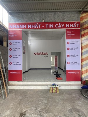 Thi công bảng hiệu nhận diện thương hiệu Viettel Post tại Khánh Hòa
